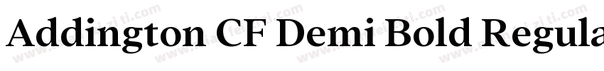 Addington CF Demi Bold Regular字体转换